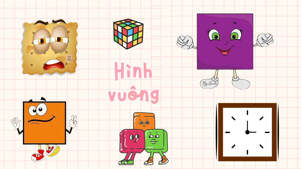 Hình học phẳng toán lớp 1 hình vuông